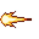 Animated pixel-art muzzle flash sprite from SpritePilot's free Combat pack