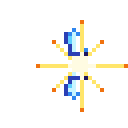 Animated pixel-art parry flash sprite from SpritePilot's free Combat pack