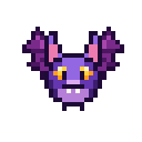 Animated pixel-art bat sprite from SpritePilot's free Creatures pack