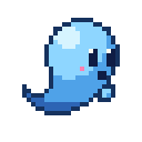 Animated pixel-art ghost sprite from SpritePilot's free Creatures pack