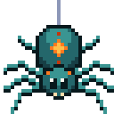 Animated pixel-art spider sprite from SpritePilot's free Creatures pack