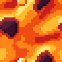 Animated pixel-art lava tile from SpritePilot's free Environment pack