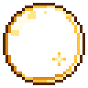 Animated pixel-art shield bubble sprite from SpritePilot's free Magic & Projectiles pack