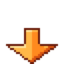 Animated pixel-art arrow indicator sprite from SpritePilot's free UI & Feedback pack