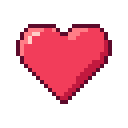 Animated pixel-art heartbeat sprite from SpritePilot's free UI & Feedback pack