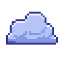 Animated pixel-art drifting cloud sprite from SpritePilot's free Weather & Ambient pack